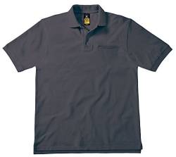 B&C: Workwear Blended Pocket Polo Energy Pro PUC11, Größe:4XL;Farbe:Dark Grey von B&C