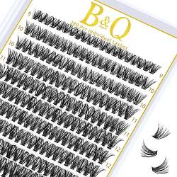 280 Pcs Wimpern Einzeln 40D-0.07D-9-16MIX Einzelne Wimpern für Anfänger Lash Clusters B&Q Selbst für Individual Lashes Einzelwimpern (40D-0.07D,9-15MIX) von B&Qaugen