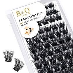 BQ Lash Einzelne Wimpern 72 Clusters Farbige Wimpern Einzeln zu Hause Cluster Lashes B06 B01 B02 B09 Schwarz Wimpern für DIY Wimpernverlängerung DIY Wimpernbüschel (B06,D-8-16MIX) von B&Qaugen