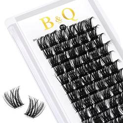 BQ Lash Einzelne Wimpern 72 Clusters Farbige Wimpern Einzeln zu Hause Cluster Lashes B19 B01 B02 B09 Schwarz Wimpern für DIY Wimpernverlängerung DIY Wimpernbüschel (B19,D-10mm) von B&Qaugen