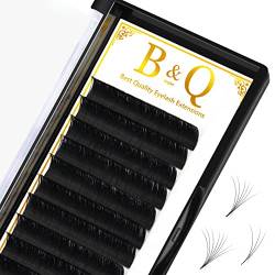 Selbstfächernde Wimpern Extensions .03 .05 .07.10 Easy Fan Lashes für Volumentechnik C D curl Wimpernextensions Volumen Wimpern Einzelne Länge Schwarz (12 mm, C-0.03) von B&Qaugen