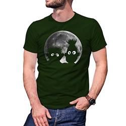 B&S Boutique Shadow Puppets Moon Bert Ernie Herren Militärgrün T-Shirt Size M, Military Green von B&S Boutique