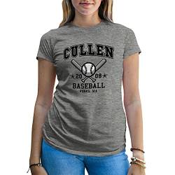 Cullen Baseball Unisex Twilight Team Damen Grau T-Shirt Size L von B&S Boutique