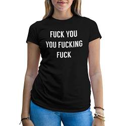 Fuck You Fucking Fuck Inspired Samantha Chaitanya Divorce Damen Schwarz T-Shirt Size L von B&S Boutique