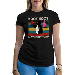 Noot Noot Funny Pingu Meme Motherf Classic Damen Schwarz T-Shirt Size L von B&S Boutique
