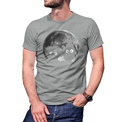 Shadow Puppets Moon Bert Ernie Herren Grau T-Shirt Size 3XL von B&S Boutique