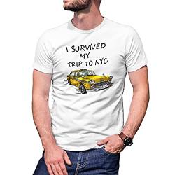 Tom I Survived My Trip to NYC Herren Weißes T-Shirt Size L von B&S Boutique