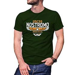 USCSS Aliens Inspired Weyland Premium Herren Militärgrün T-Shirt Size L von B&S Boutique