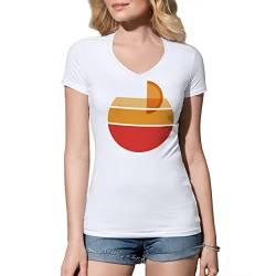 aperol Spritz Recipe Fun Summer Vibes Damen V-Ausschnitt Weißes T-Shirt Size XXL von B&S Boutique