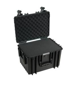 B&W Transportkoffer Outdoor - Typ 7300 Schwarz - mit Schaumeinlagen, Koffer mit Rollen, ideal auf Tour - wasserdicht nach IP67 Zertifizierung, staubdicht, bruchsicher und unverwüstlich von B&W International