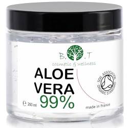 Bio Aloe Vera Gel 100% Natur Feuchtigkeitscreme für Gesicht und Körper | Hautpflege für Trockene Haut und Sonnenbrand | Haar Gel | Nicht an Tieren Getestet, 250ml von B.O.T cosmetic & wellness