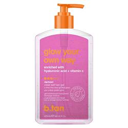 b.tan Clear Self Tan Gel | Glow Your Own Way – Transferbeständiges Selbstbräunungsgel, vegan, tierversuchsfrei, Selbstbräuner, 450 ml von B.TAN