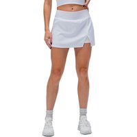 B.X Sweatrock Damen-Tennisrock mit hoher Taille, figurbetontem Seitenschlitz Schlichter modischer hochelastischer Sportrock gefütterten Taschen von B.X