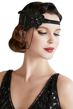 BABEYOND 1920er Jahre Flapper Stirnband Kristall Great Gatsby Kopfstück Vintage 20er Jahre Flapper Gatsby Accessoires von BABEYOND