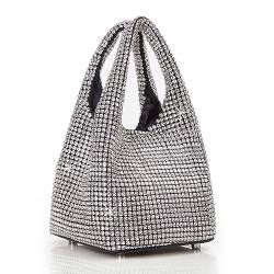 BABEYOND Clutch Geldbörsen für Frauen – glitzernde Abendtaschen Glitzer Strass tragbare Handtasche für Party Abschlussball Hochzeit, silber, Einheitsgröße von BABEYOND