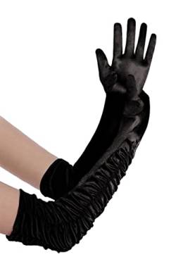 BABEYOND Damen Handschuhe Satin Classic Opera Fest Party Audrey Hepburn Handschuhe 1920s Handschuhe von BABEYOND