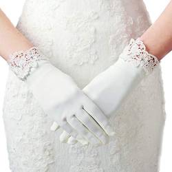 BABEYOND Hochzeit Braut Handschuhe Opera Fest Party Damen Handschuhe Kostüm Accessoires (Weiß Lace) von BABEYOND