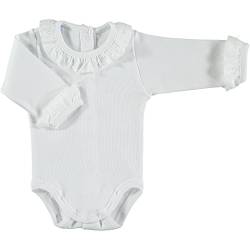 BABIDU Unisex Baby Bodysuit mit Batist-Kragen Body, weiß, 6 Meses von BABIDU