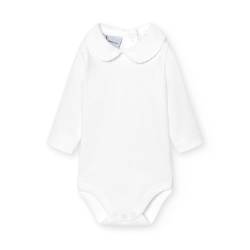 babidu Unisex Baby Body C.Polo Pique, Weiß, 1 Monate von BABIDU