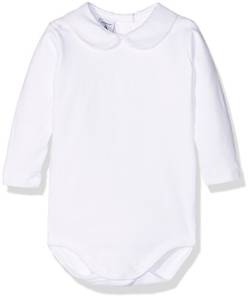 babidu Unisex Baby Body C.Polo Pique, Weiß (Weiß/Rosa), 12 Monate von BABIDU