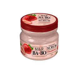 BA-BO M&R Face & Body Scrub Strawberry 1 Stück 500ml-Exfoliate, Peeling, Scrub, Shedding Reinigend, Hautpflege, Klärend, Gesichtspeeling, Körperpeeling von BABO