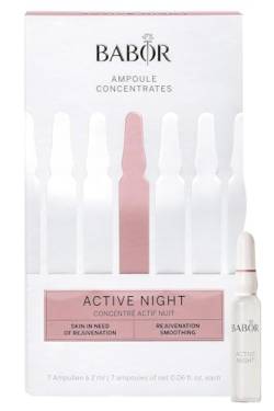 BABOR Active Night, Aufbauende Serum Ampullen für das Gesicht, Für eine verbesserte Hautregeneration, Vegane Formel, Ampoule Concentrates, 7 x 2 ml von BABOR