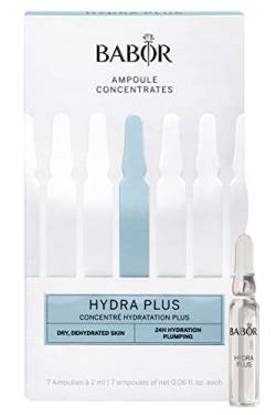 BABOR Hydra Plus, Serum Ampullen für das Gesicht, Mit Hyaluronsäure für intensive Feuchtigkeit, Vegane Formel, Ampoule Concentrates, 7 x 2 ml von BABOR