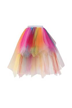 BABYONLINE D.R.E.S.S. Damen Tüllrock 50er Jahre Rockabilly Petticoat Mehrfarbig Karneval Kostüm Petticoat Röcke Kurz Ballkleid von BABYONLINE D.R.E.S.S.