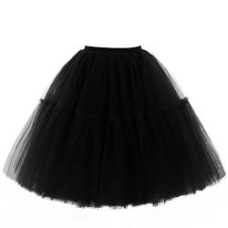 Babyonline Damen Petticoat Ballettrock Tüllrock Unterrock Pettiskirt Swing 5 Lage - Schwarz von BABYONLINE D.R.E.S.S.