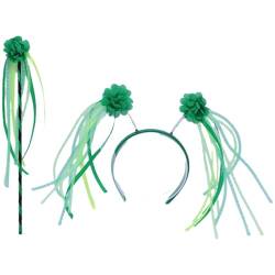 BABYVIVA Haarband für Erwachsene, Saint Patrick's Day, Stirnband/Zauberstab, grüne Farbe, irische Party, Festival, Blume, Haarreif für Teenager, Kopfschmuck von BABYVIVA