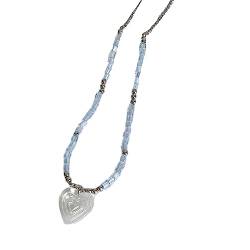 BABYVIVA Halskette mit süßem Blumenkreuz-Anhänger für Frauen und Freundin, buntes Perlenhalsband, modisches Schlüsselbein-Kette, Schmuckgeschenk, As shown in the picture, Perlen von BABYVIVA