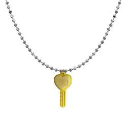BABYVIVA Halsketten für Frauen, Vintage-Schlüssel-Anhänger, Halskette für Frauen, Mädchen, Hip-Hop, Nachtclub-Halsketten, modischer Halsschmuck, Perlenkette, As shown in the figure, Stoff von BABYVIVA