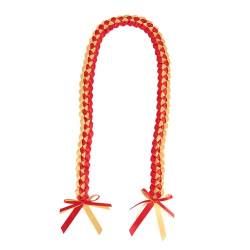 BABYVIVA Halsketten für Frauen, doppellagig, mit Blumenkranz, geflochtene Anhängerschnur, helle Farbe, doppellagiger Bandanhänger, terylene, Terylen von BABYVIVA