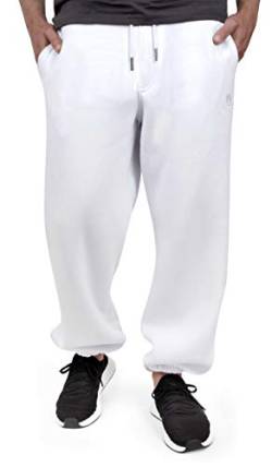 BACKSPIN Sportswear Jogginghose Herren & Damen Weiß I Warme Unisex Jogging-Hose weit geschnitten mit 70% Baumwolle I Sweatpants kuschelig Freizeithose von BACKSPIN Sportswear