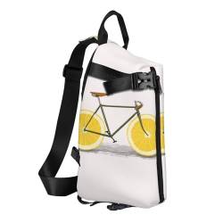BACKZY Brusttasche, Motiv: Fahrrad-Aufdruck, trendig, geeignet für alle Arten von Outdoor-Aktivitäten, Schwarz , Einheitsgröße von BACKZY