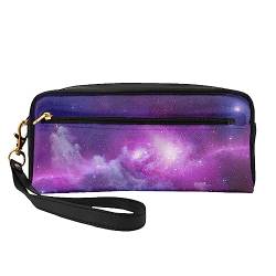 Modische Kosmetiktasche mit Galaxie-Aufdruck, multifunktional, Violett und Blau, Schwarz , Einheitsgröße von BACKZY