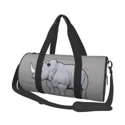 Reisegepäcktasche mit Tierdruck, rund, großes Fassungsvermögen, multifunktionale Aufbewahrungstasche, Schwarz , Einheitsgröße von BACKZY