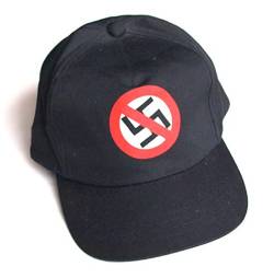 BAD TASTE Basecap Hakenkreuz-Verbotsschild Baseball Cap Gegen Nazis Baumwolle Bedruckt von BAD TASTE