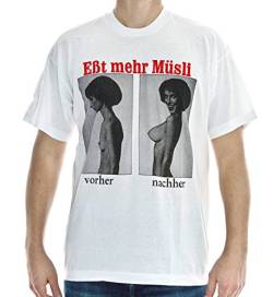 T-Shirt Eßt mehr Müsli Größe XL Siebdruck Original 1990er Jahre Funshirt von BAD TASTE