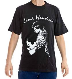 T-Shirt Jimi Hendrix Baumwolle Siebdruck Original 1990er Jahre erhältlich in den Größen S, M, L und XL (L) von BAD TASTE