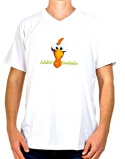T-Shirt Schützt das Moorhuhn Größe XL Baumwolle V-Neck Siebdruck (M) von BAD TASTE