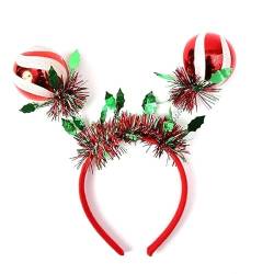 1PC Weihnachten Party Haarbänder Mädchen Weihnachten Baum Stirnbänder Frauen Mädchen Kinder Party Dekoration Haar Zubehör (Color : 3) von BADALO