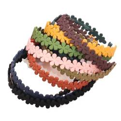 5/10 stücke Mädchen Kunststoff Blumen Haarbänder Nette Blume Stirnbänder Matte Stirnband Frauen Mädchen Haar Zubehör Kopfbedeckungen (Color : 10pcs mix) von BADALO