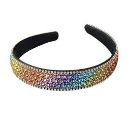 Mehrfarbige Strasssteine, wunderschöne Luxus-Strass-Stirnbänder, Abschlussball, Reise, Geschenk, Haarschmuck 555 (Color : 29) von BADALO