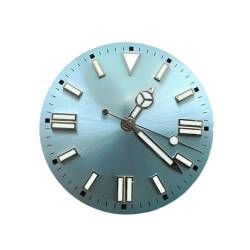 BAFAFA 28,5 MM Zifferblatt + Nadel Grün Leucht Zifferblatt Hände Kompatibel for NH35/ NH36/4R/7S Bewegung änderung Teil (Color : Light Blue Dial) von BAFAFA