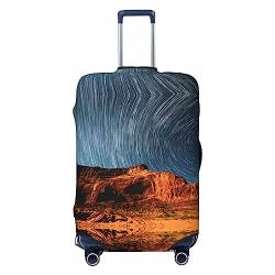 BAFAFA Starry Night Sky Above The Mountain in The Wild West Printed Luggage Cover Baggage Covers Suitcase Protector Travel Luggage Elastic Anti Scratch Dust Covers, Schwarz , S von BAFAFA