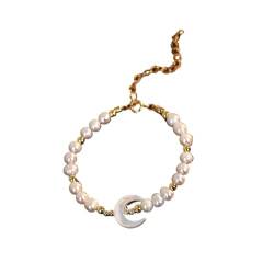 BAFAFA Trendy Moon Design Natürliche Süßwasserperle 14K Gold gefüllt Damen Armband Schmuck for Frauen von BAFAFA