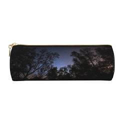 Federmäppchen mit Sternenhimmel-Motiv, bedrucktes Leder-Federmäppchen, Stiftetasche, Kosmetiktasche, Make-up-Tasche, Büro-Aufbewahrungstasche für Männer und Frauen, Starry Night Sky2, Einheitsgröße von BAFAFA