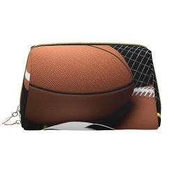 Frohe Weihnachten Gedruckt Make-up Tasche Leder Kosmetiktasche Reise Kulturbeutel Frauen Organizer Taschen, Sport-Thema, Einheitsgröße, Taschen-Organizer von BAFAFA