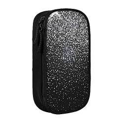 Glänzende silberne Glitzer bedruckte Kosmetiktasche Tragbare Make-up-Tasche Reise Schmuck Fall Handtasche Geldbörse Beutel Schwarz, Schwarz , Einheitsgröße von BAFAFA